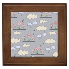 Garden In The Sky Framed Ceramic Tile by Kathrinlegg