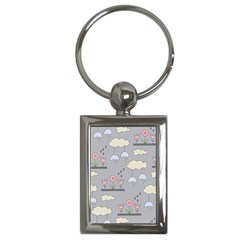 Garden In The Sky Key Chain (rectangle) by Kathrinlegg