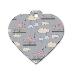 Garden In The Sky Dog Tag Heart (one Sided) 