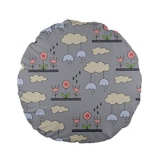 Garden In The Sky Standard 15  Premium Flano Round Cushion 