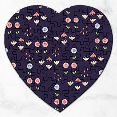 Summer Garden Jigsaw Puzzle (heart) by Kathrinlegg