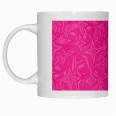 Abstract Stars In Hot Pink White Coffee Mug