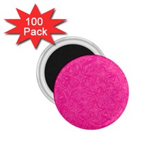 Abstract Stars In Hot Pink 1.75  Button Magnet (100 pack)