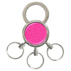 Abstract Stars In Hot Pink 3-ring Key Chain by StuffOrSomething