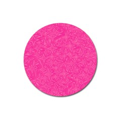 Abstract Stars In Hot Pink Magnet 3  (Round)