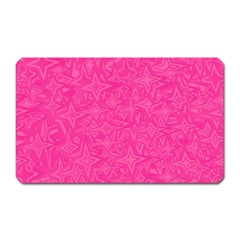 Abstract Stars In Hot Pink Magnet (Rectangular)