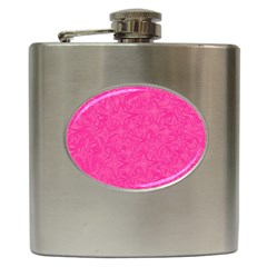 Abstract Stars In Hot Pink Hip Flask