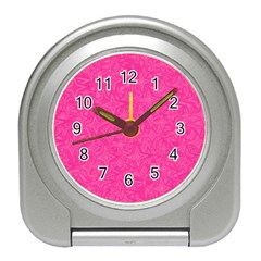 Abstract Stars In Hot Pink Desk Alarm Clock