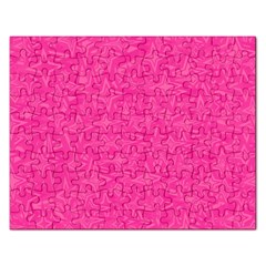 Abstract Stars In Hot Pink Jigsaw Puzzle (rectangle) by StuffOrSomething