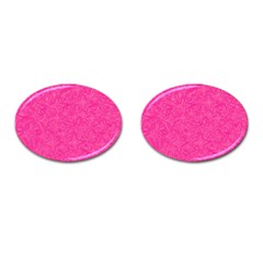 Abstract Stars In Hot Pink Cufflinks (Oval)