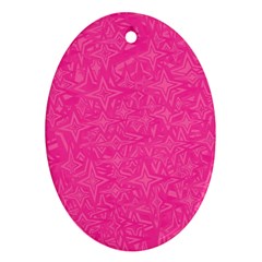 Abstract Stars In Hot Pink Oval Ornament (two Sides) by StuffOrSomething