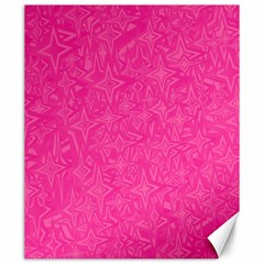 Abstract Stars In Hot Pink Canvas 20  x 24  (Unframed)