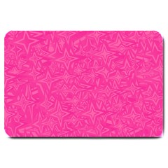 Abstract Stars In Hot Pink Large Door Mat