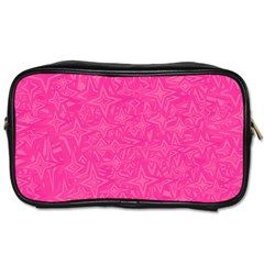 Abstract Stars In Hot Pink Travel Toiletry Bag (Two Sides)