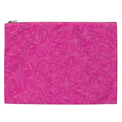 Abstract Stars In Hot Pink Cosmetic Bag (XXL)