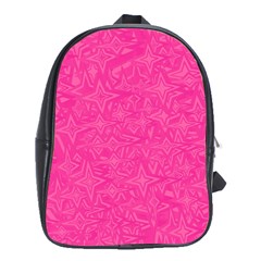 Abstract Stars In Hot Pink School Bag (XL)