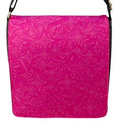 Abstract Stars In Hot Pink Flap Closure Messenger Bag (Small)