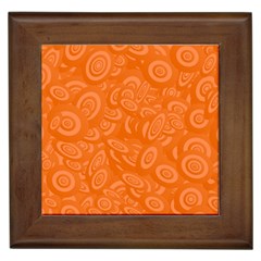 Orange Abstract 45s Framed Ceramic Tile