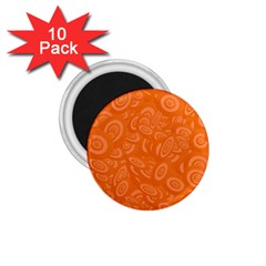 Orange Abstract 45s 1.75  Button Magnet (10 pack)