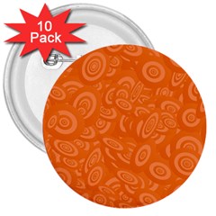 Orange Abstract 45s 3  Button (10 pack)