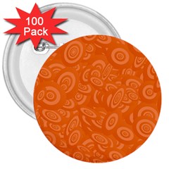 Orange Abstract 45s 3  Button (100 pack)