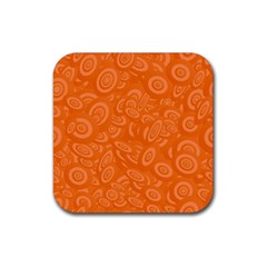 Orange Abstract 45s Drink Coaster (Square)