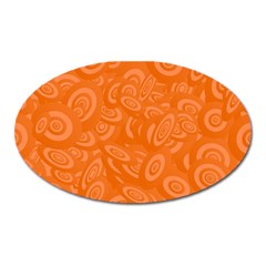 Orange Abstract 45s Magnet (Oval)