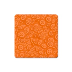 Orange Abstract 45s Magnet (Square)