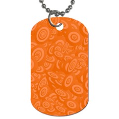 Orange Abstract 45s Dog Tag (Two-sided) 