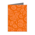 Orange Abstract 45s Mini Greeting Card Left