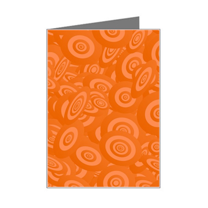 Orange Abstract 45s Mini Greeting Card