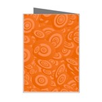 Orange Abstract 45s Mini Greeting Card Right