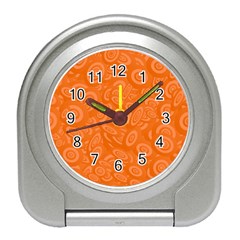 Orange Abstract 45s Desk Alarm Clock