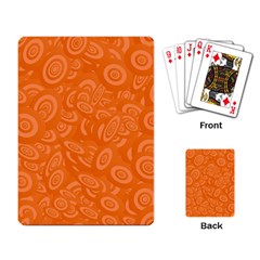 Orange Abstract 45s Playing Cards Single Design