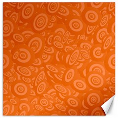 Orange Abstract 45s Canvas 12  x 12  (Unframed)