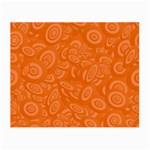 Orange Abstract 45s Glasses Cloth (Small, Two Sided) Front