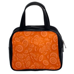 Orange Abstract 45s Classic Handbag (Two Sides)