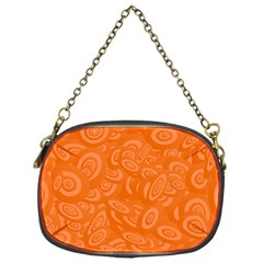 Orange Abstract 45s Chain Purse (One Side)