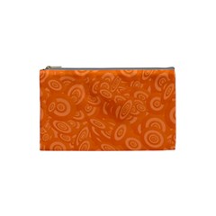 Orange Abstract 45s Cosmetic Bag (Small)