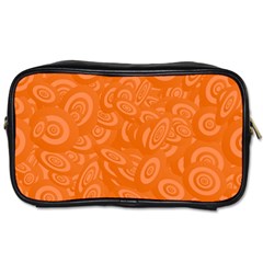 Orange Abstract 45s Travel Toiletry Bag (two Sides) by StuffOrSomething