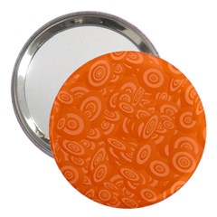 Orange Abstract 45s 3  Handbag Mirror by StuffOrSomething