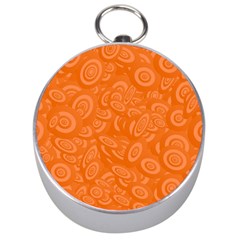 Orange Abstract 45s Silver Compass