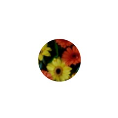 Orange Yellow Daisy Flowers Gerbera 1  Mini Button