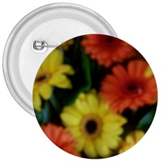 Orange Yellow Daisy Flowers Gerbera 3  Button