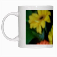 Orange Yellow Daisy Flowers Gerbera White Coffee Mug by yoursparklingshop