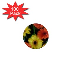 Orange Yellow Daisy Flowers Gerbera 1  Mini Button Magnet (100 Pack) by yoursparklingshop