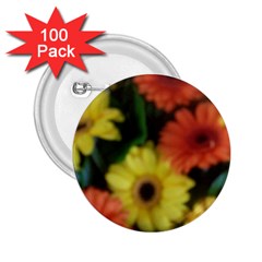 Orange Yellow Daisy Flowers Gerbera 2 25  Button (100 Pack) by yoursparklingshop