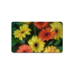 Orange Yellow Daisy Flowers Gerbera Magnet (name Card) by yoursparklingshop