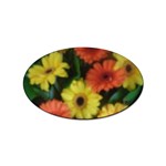 Orange Yellow Daisy Flowers Gerbera Sticker 10 Pack (Oval) Front