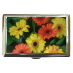 Orange Yellow Daisy Flowers Gerbera Cigarette Money Case